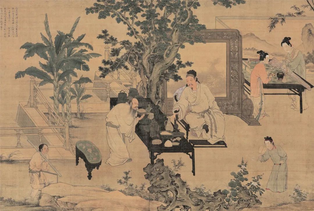 (明) 杜堇 玩古图(局部) 绢本设色 纵126.1厘米 横187厘米 台北故宫博物院藏